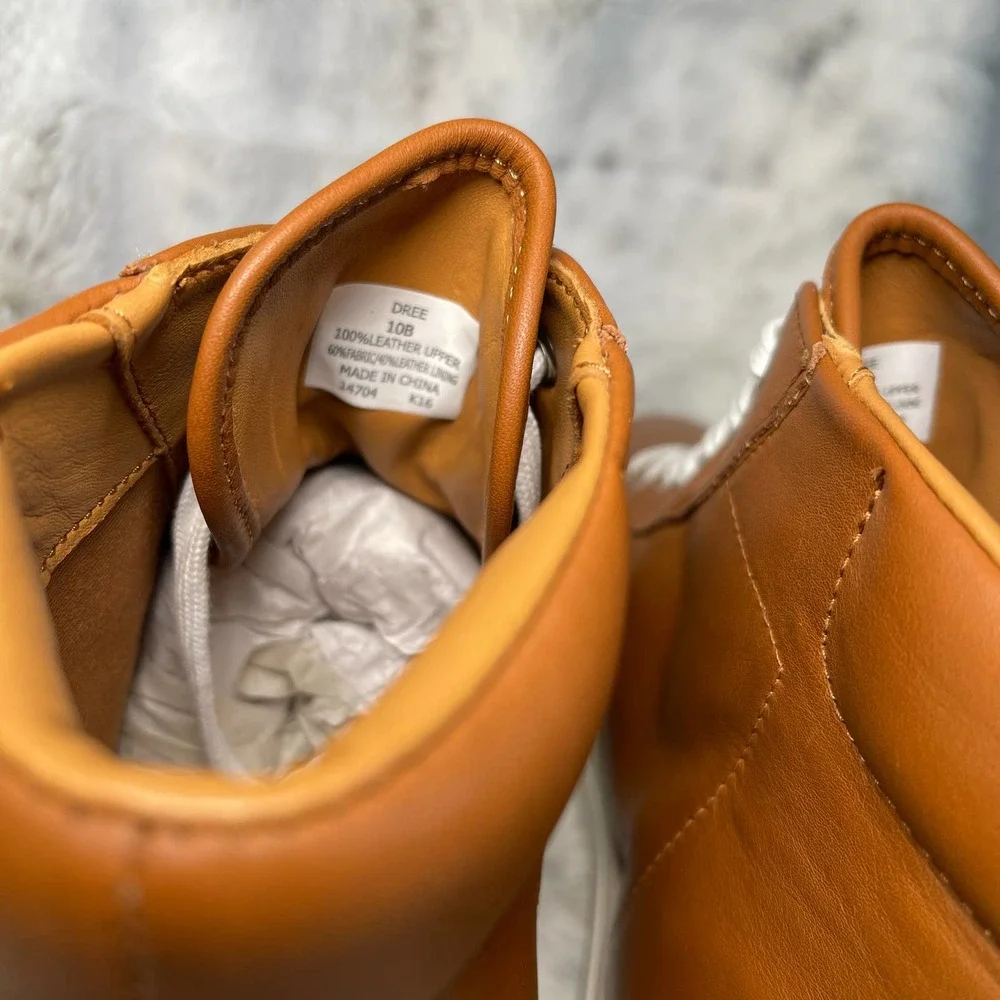 Polo Ralph Lauren NEW Nappa Leather High Top Dree Sneakers Mens Size 10 - Picture 6 of 9